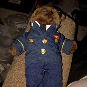 Navy Blue Uniformed Bear Plush